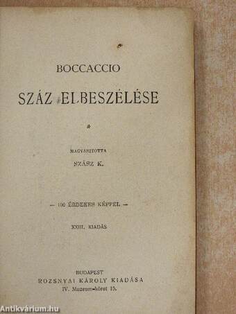 Boccaccio száz elbeszélése