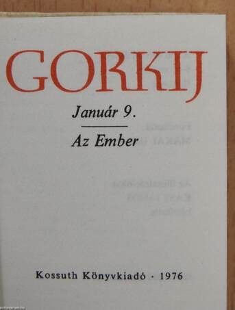 Január 9./Az Ember (minikönyv)