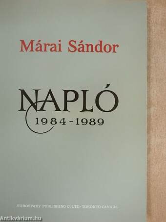 Napló 1984-1989