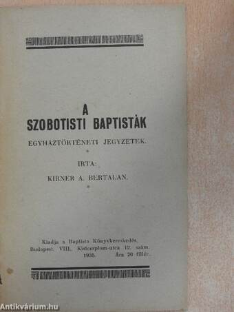 A szobotisti baptisták