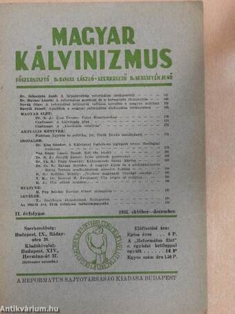 Magyar Kálvinizmus 1935. október-december