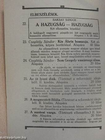 A Magyar Traktátus Társaság 1924 junius hó 30-ig megjelent kiadványainak ismertető jegyzéke