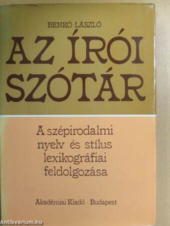 Az írói szótár