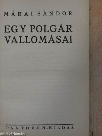 Egy polgár vallomásai