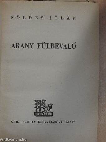 Arany fülbevaló