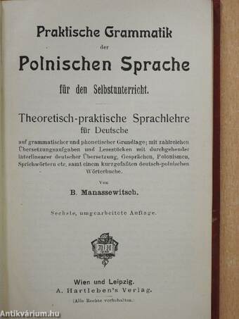 Praktische Grammatik der Polnischen Sprache für den Selbstunterricht