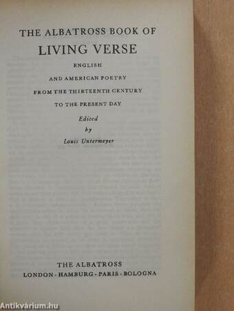 The Albatross Book of Living Verse