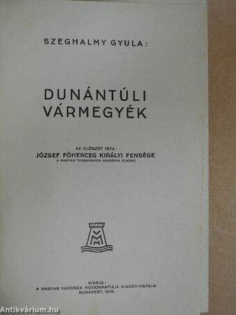 Dunántúli vármegyék - Somogy vármegye községei