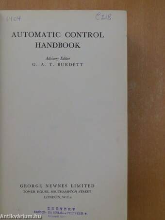Automatic control handbook