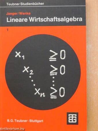 Lineare Wirtschaftsalgebra 1-2