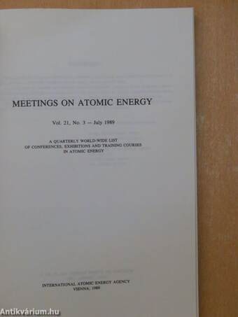 Meetings on Atomic Energy Vol. 21. No.3. - July 1989