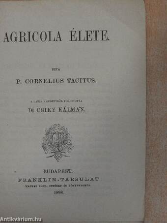 Agricola élete