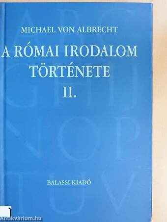 A római irodalom története II. (töredék)