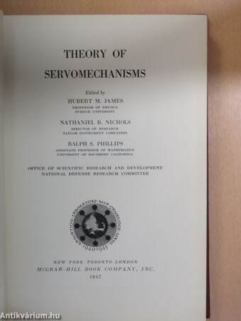 Theory of Servomechanisms