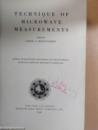 Technique of Microwave Measurements