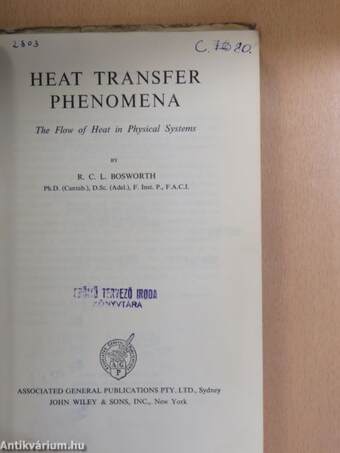 Heat Transfer Phenomena