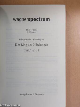 Wagnerspectrum Heft 1/2006