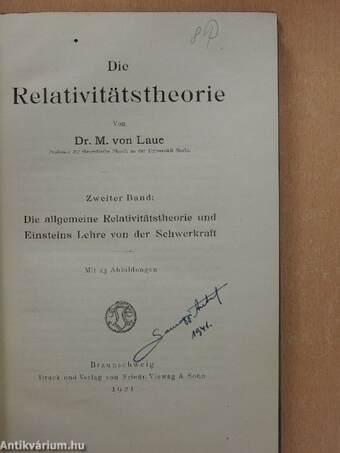 Die Relativitätstheorie II.