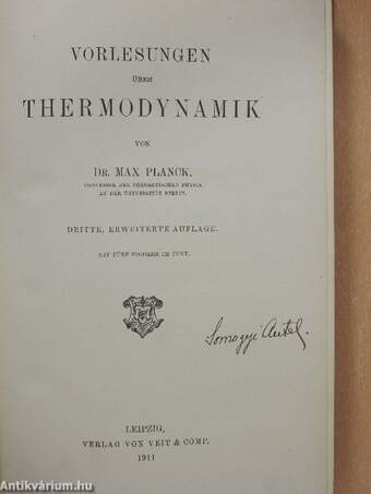 Vorlesungen über Thermodynamik