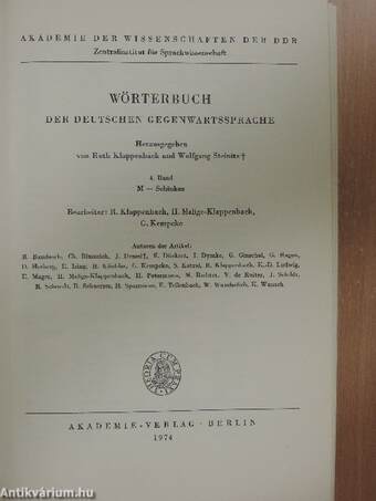 Wörterbuch der deutschen Gegenwartssprache 4.