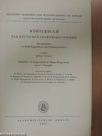 Wörterbuch der deutschen Gegenwartssprache 3.