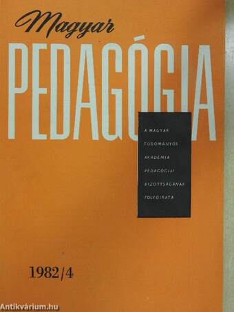 Magyar Pedagógia 1982/4.