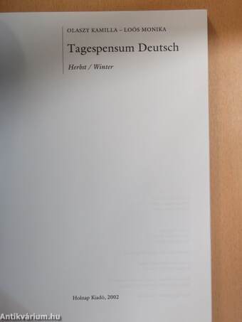 Tagespensum Deutsch I-II.