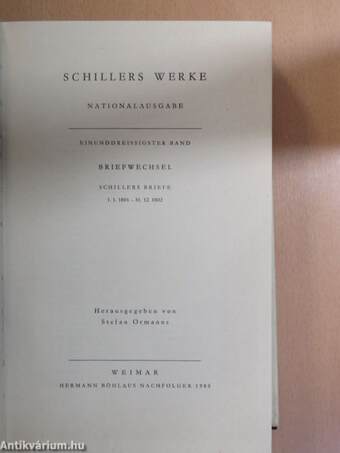 Schillers Werke 31.