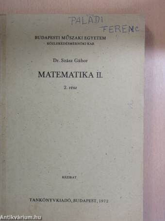 Matematika II/2.