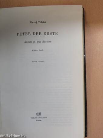 Peter der Erste I-II.