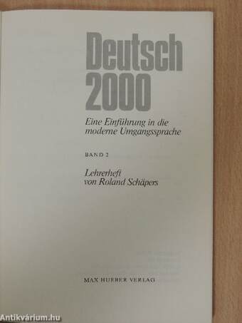 Deutsch 2000 2 - Lehrerheft