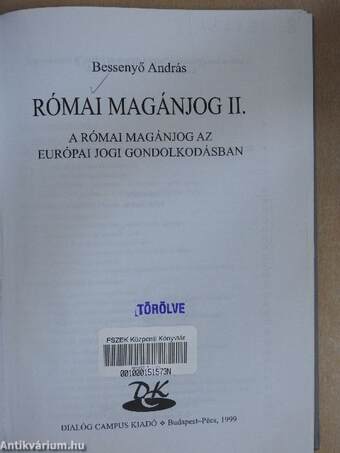 Római magánjog II. 