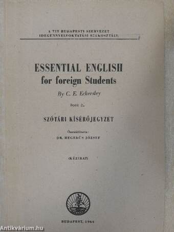 Essential English for Foreign Students 2.