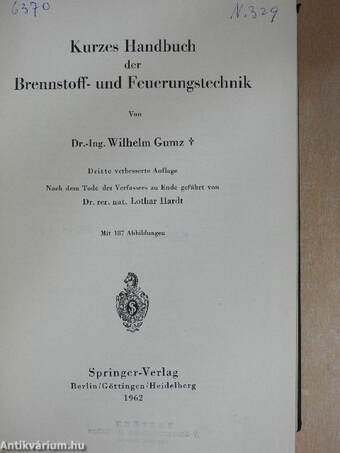 Kurzes Handbuch der Brennstoff- und Feuerungstechnik