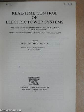 Real-Time Control of Electric Power Systems