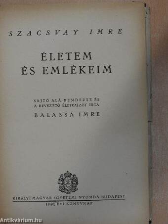 Életem és emlékeim