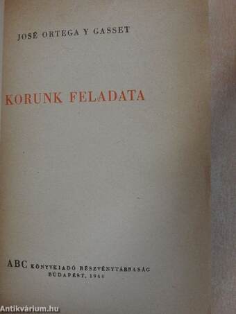 Korunk feladata