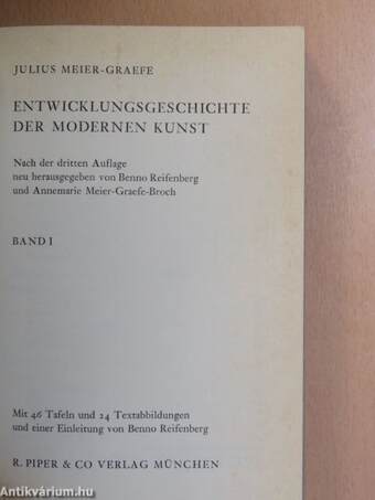 Entwicklungsgeschichte der Modernen Kunst I-II.