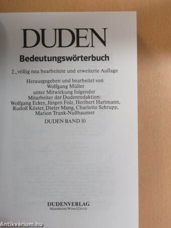 Duden 10 - Das Bedeutungswörterbuch