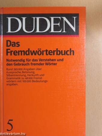 Duden 5 - Das Fremdwörterbuch