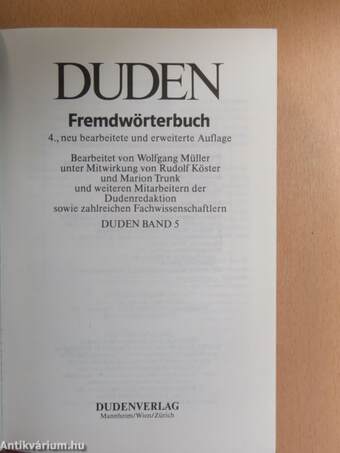 Duden 5 - Das Fremdwörterbuch