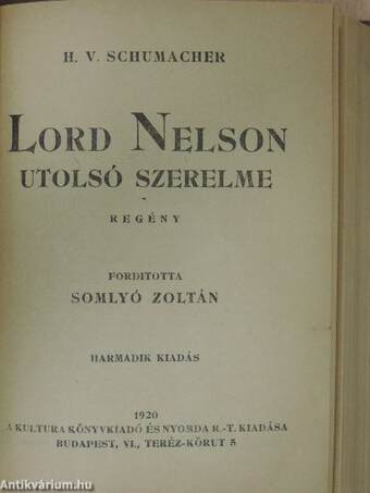 Lady Hamilton szerelme/Lord Nelson utolsó szerelme