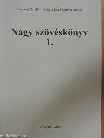 Nagy szövéskönyv 1.