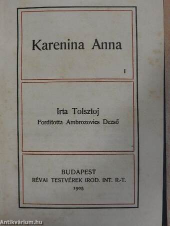 Karenina Anna I-II.