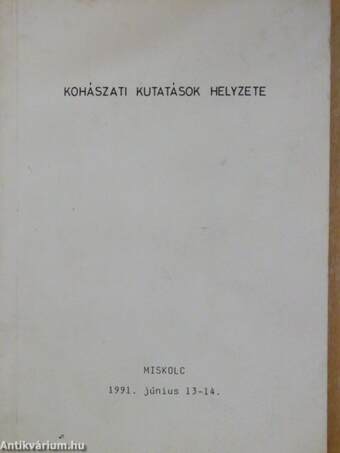 Kohászati kutatások helyzete c. konferencia előadásainak anyaga