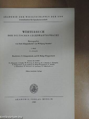 Wörterbuch der deutschen Gegenwartssprache 1-6.