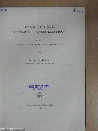 Handbuch der laplace-transformation 1.