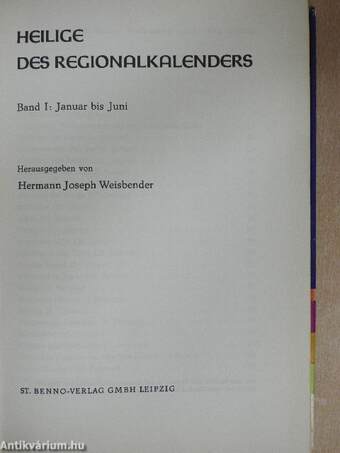 Heilige des regionalkalenders I.