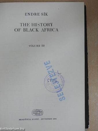 The history of black Africa III.