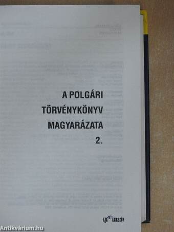 A polgári törvénykönyv magyarázata 2. (töredék)